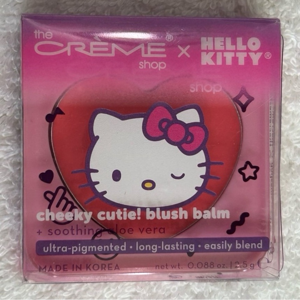The Creme X Hello Kitty Cheeky Cutie!Blush Balm Apple Blossom